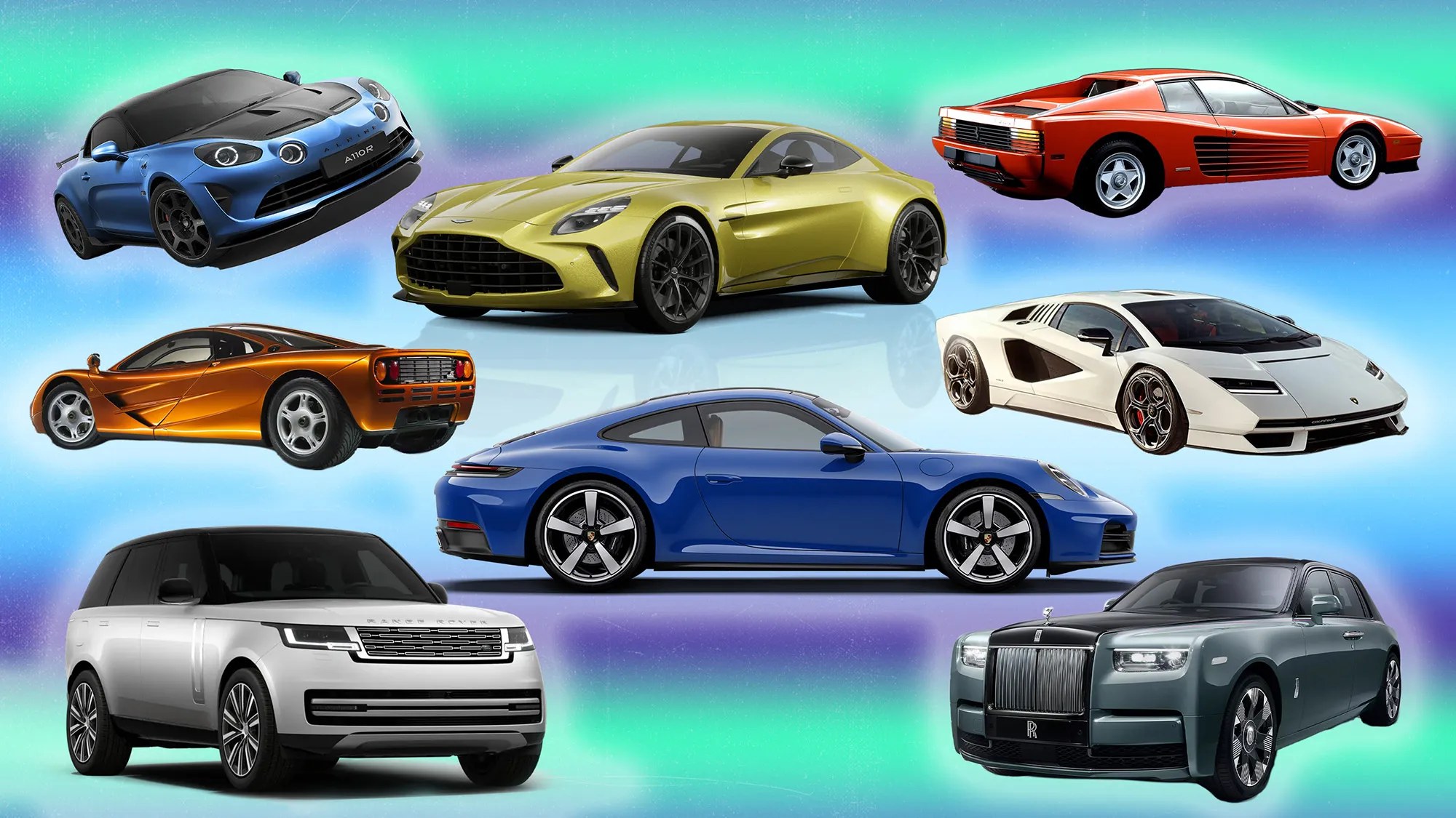 Voiture de luxe stationnée, reflet sur la carrosserie et détails de finition